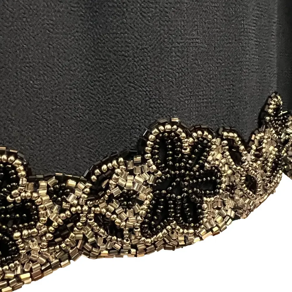 JKARA Navy Petite Beaded Cocktail Dress Womens 16P - Picture 7 of 7